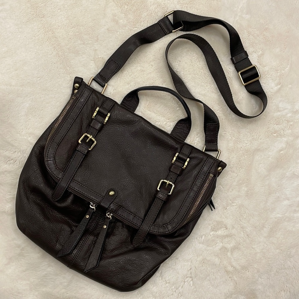 Inzi Leather Crossbody Bag